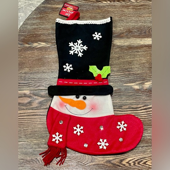 Set/3 Cracker Barrel Felt Christmas Stockings - 2 Snowman + Penguin (2011) - NWT - Picture 2 of 11